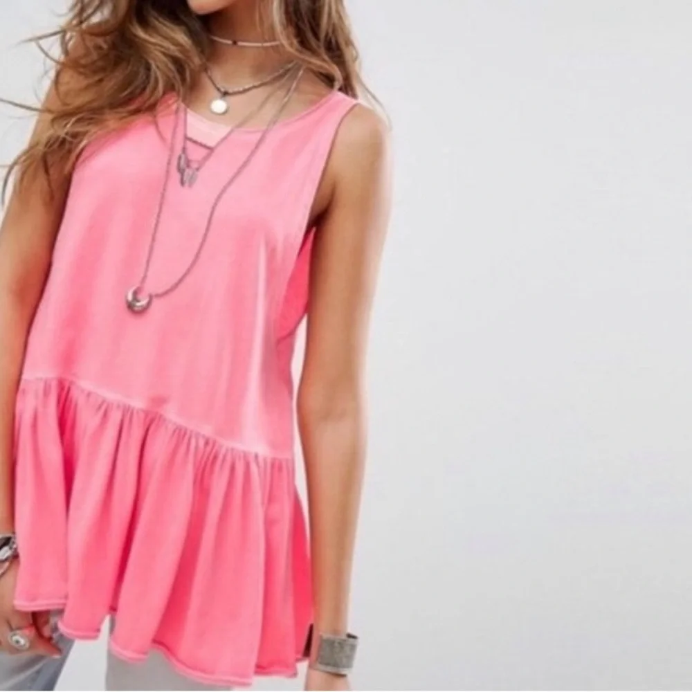 Free people We The Free oversized peplum tank size medium - Picture 1 of 4